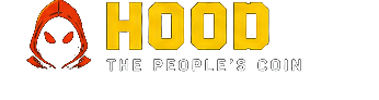 HOOD logo — hooded icon with the words HOOD, The People's Coin